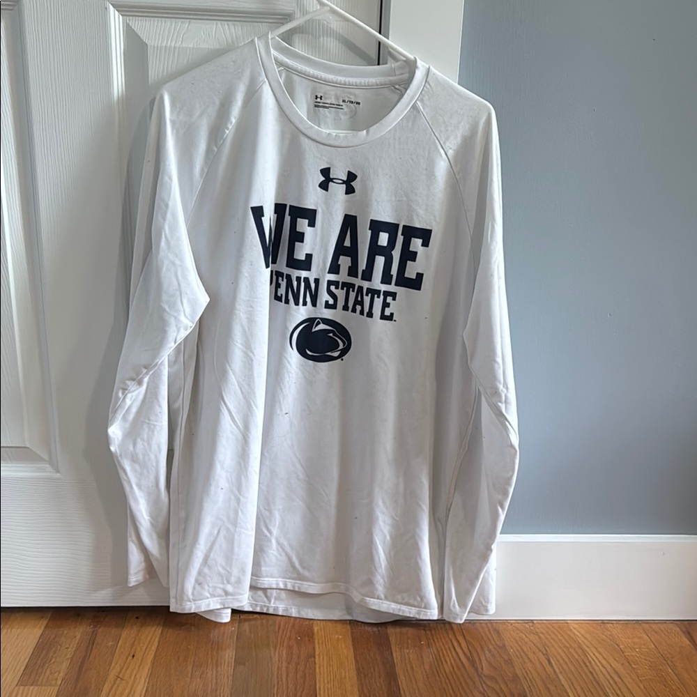 Under Armour White Long Sleeve Performance Tee